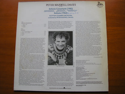 MAXWELL DAVIES: SINFONIA CONCERTANTE / SINFONIA      PETER MAXWELL DAVIES / SCOTTISH CHAMBER ORCHESTRA     DKP 9058