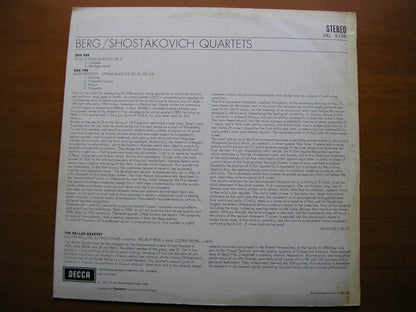 SXL 6196  SHOSTAKOVICH: STRING QUARTET No. 10 / BERG: QUARTET Op. 3      THE WELLER QUARTET     ED2