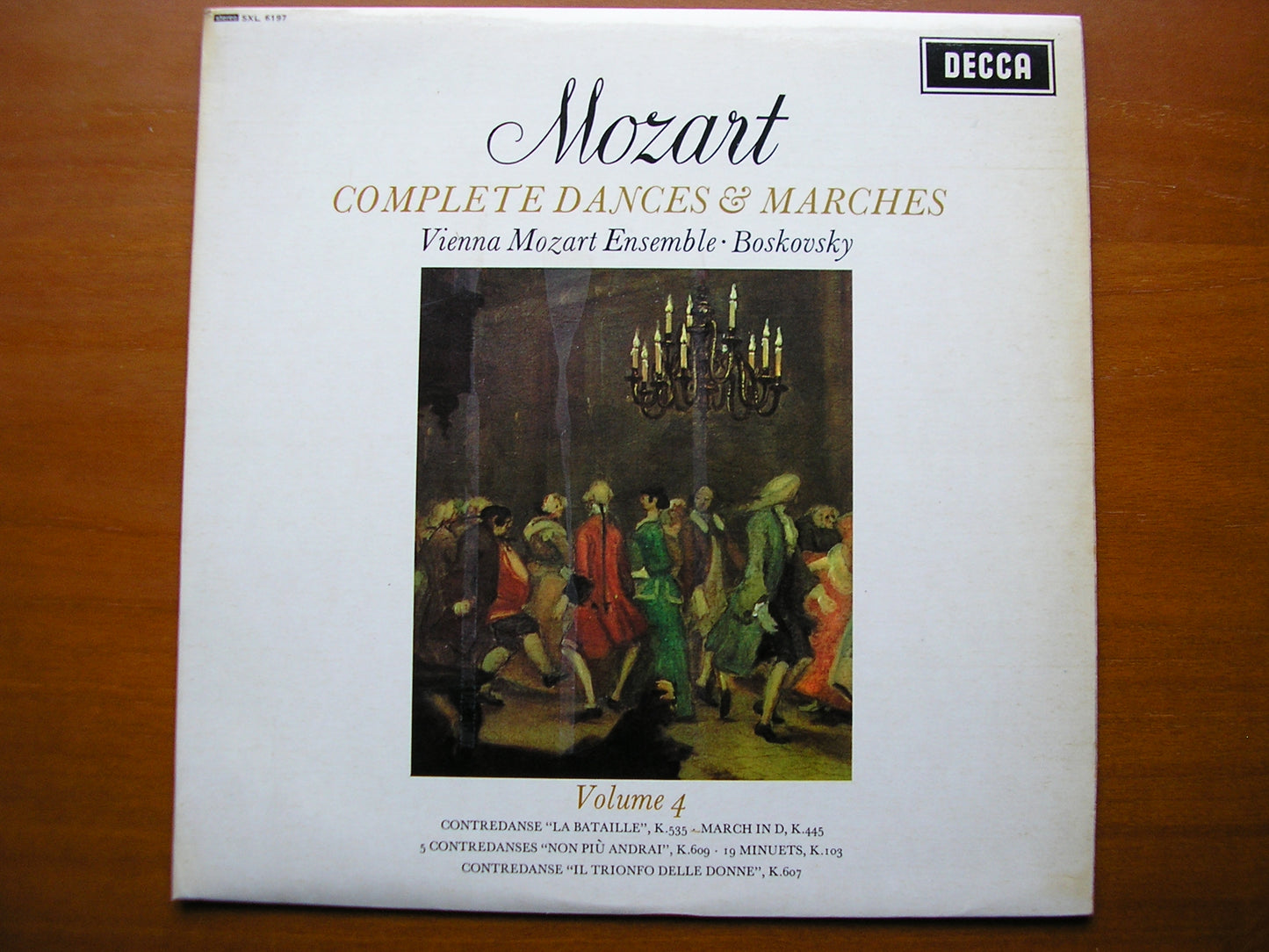 SXL 6197  MOZART: COMPLETE DANCES & MARCHES  Volume 4       BOSKOVSKY / VIENNA MOZART ENSEMBLE     ED2