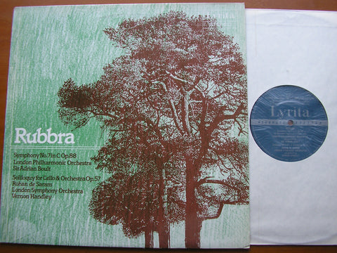 RUBBRA: SYMPHONY No. 7 / SOLILOQUY FOR CELLO & ORCHESTRA CELLO       BOULT / NPO / DE SARAM / LSO / VERNON HANDLEY     SRCS 119