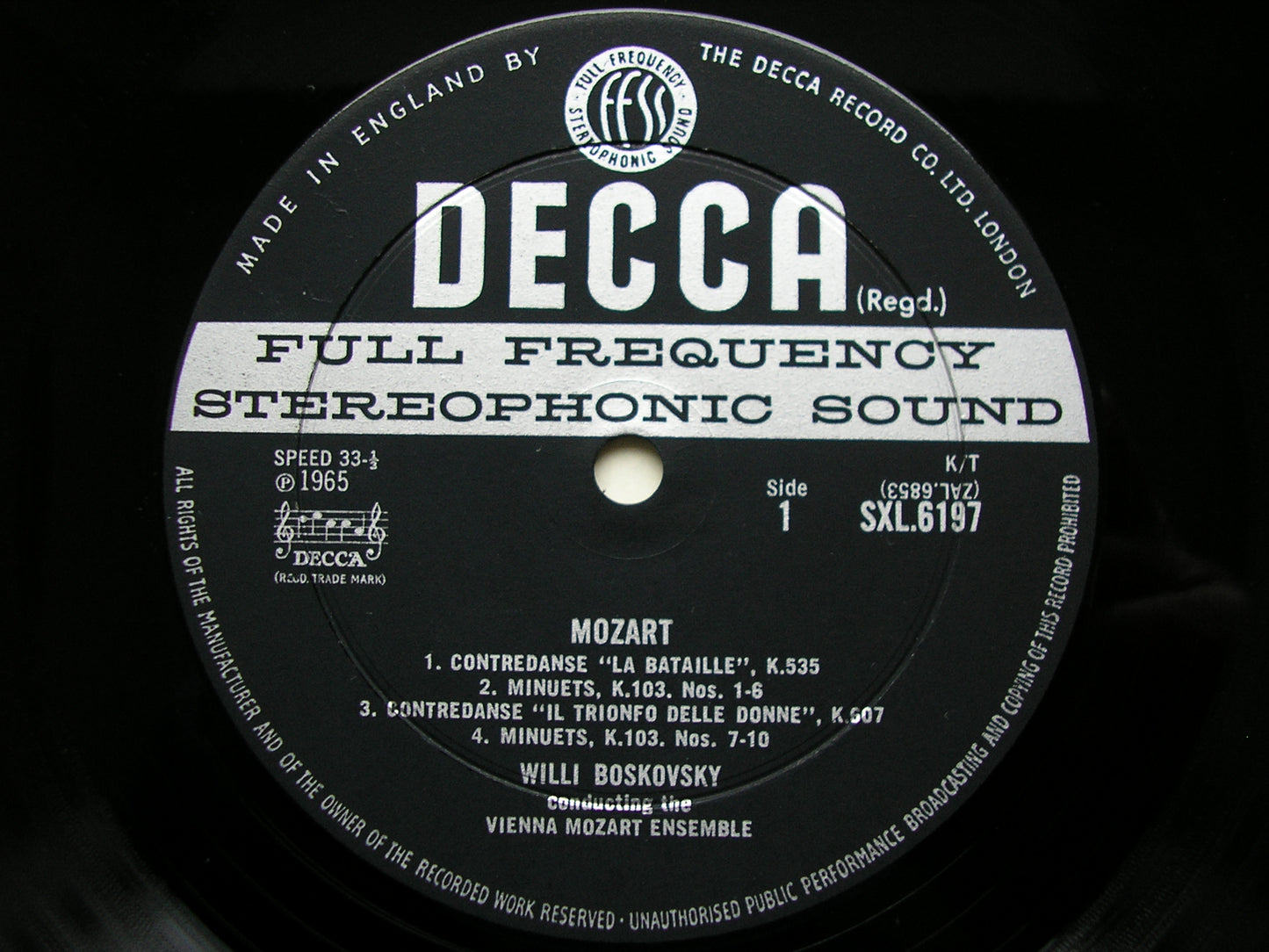 SXL 6197  MOZART: COMPLETE DANCES & MARCHES  Volume 4       BOSKOVSKY / VIENNA MOZART ENSEMBLE     ED2