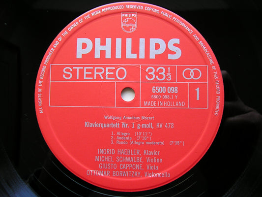 MOZART: STRING QUARTETS K 478 & K493      HAEBLER / SCHWALBE / CAPPONE / BORWITZKY    6500 098