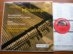 RACHMANINOV: PIANO CONCERTO No. 4 / RAVEL: CONCERTO in G      MICHELANGELI / PHILHARMONIA / GRACIS     ASD 255