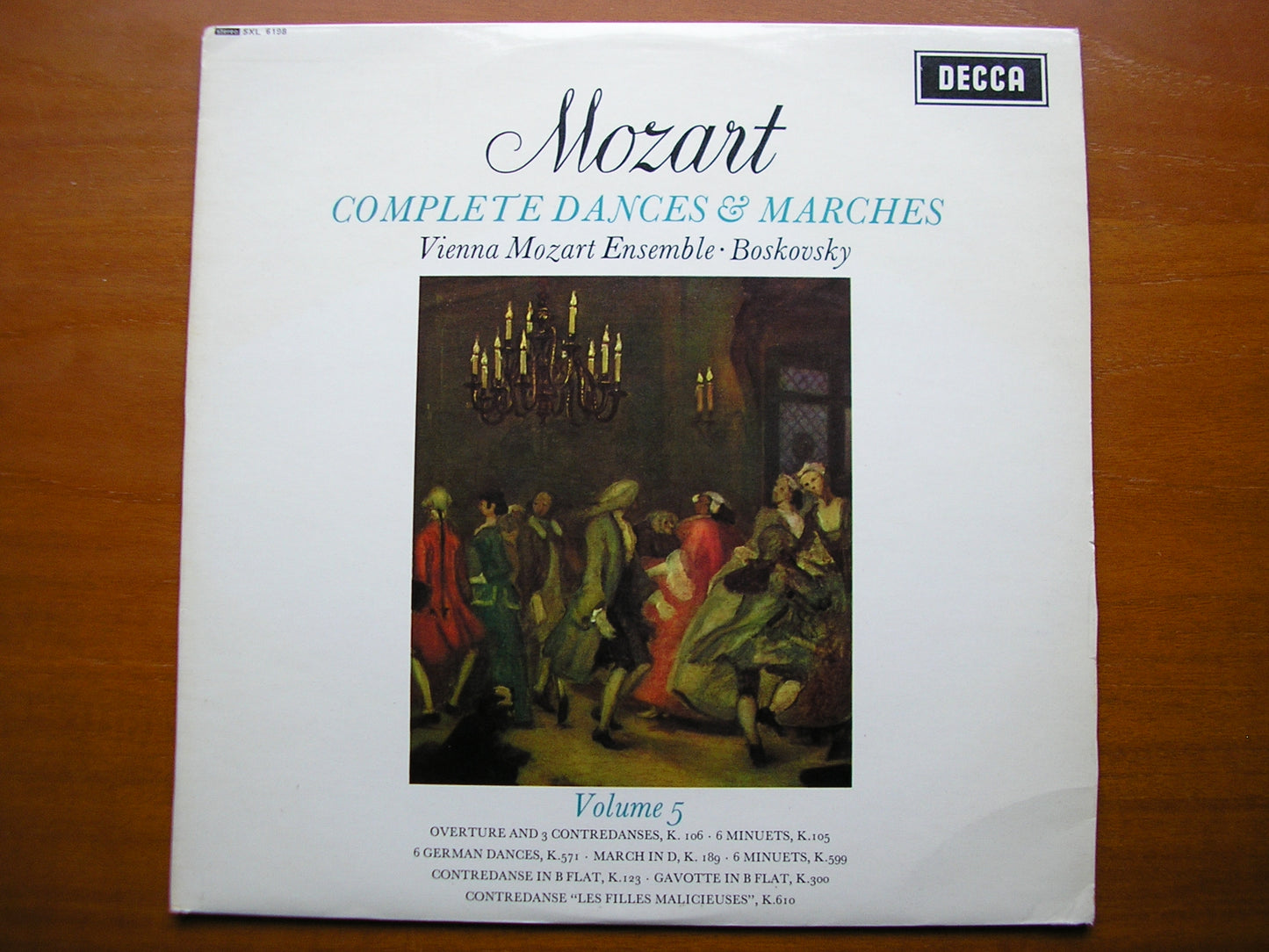 SXL 6198  MOZART: COMPLETE DANCES & MARCHES  Volume 5      BOSKOVSKY / VIENNA MOZART ENSEMBLE    ED2