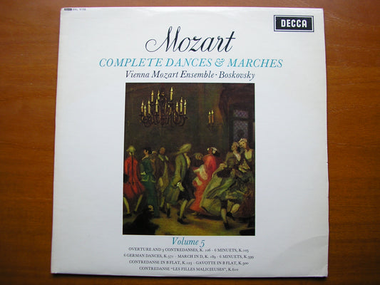 SXL 6198  MOZART: COMPLETE DANCES & MARCHES  Volume 5      BOSKOVSKY / VIENNA MOZART ENSEMBLE    ED2