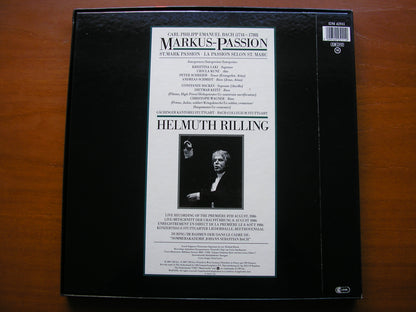 BACH, CARL PHILIPP EMANUEL: St. MARK PASSION     LAKI / KUNZ / SCHREIER / SCHMIDT / BACH-COLLEGIUM STUTTGART / RILLING    2LP     12M 42511