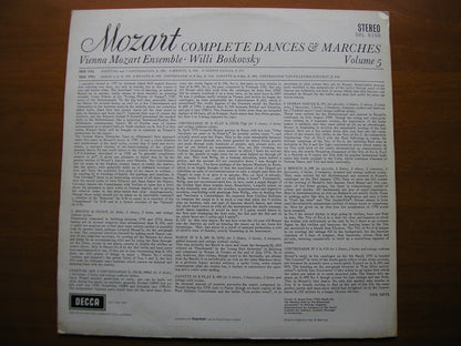 SXL 6198  MOZART: COMPLETE DANCES & MARCHES  Volume 5      BOSKOVSKY / VIENNA MOZART ENSEMBLE    ED2