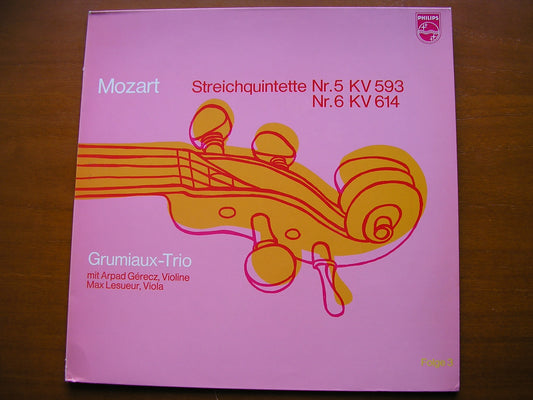 MOZART: STRING QUINTETS Nos. 5 & 6       GRUMIAUX TRIO / GERECZ / LESUEUR     6500 621