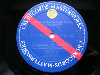 BACH, CARL PHILIPP EMANUEL: St. MARK PASSION     LAKI / KUNZ / SCHREIER / SCHMIDT / BACH-COLLEGIUM STUTTGART / RILLING    2LP     12M 42511