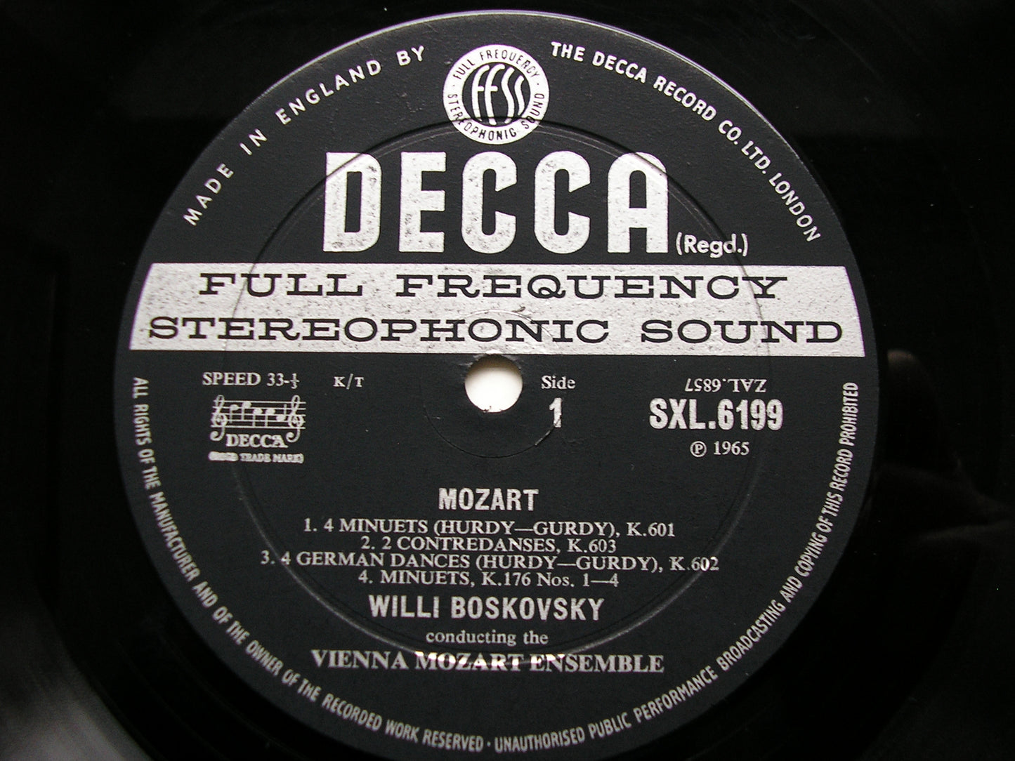 SXL 6199  MOZART: COMPLETE DANCES & MARCHES  Volume 6      BOSKOVSKY / VIENNA MOZART ENSEMBLE    ED2