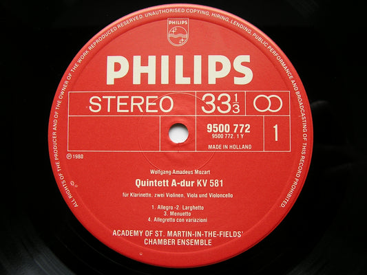 MOZART: CLARINET QUINTET / OBOE QUARTET / HORN QUINTET       SOLOISTS / ASMIF CHAMBER ENSEMBLE     9500 772