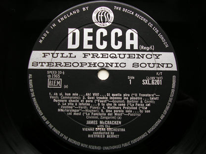 SXL 6201  JAMES McCRACKEN SINGS OPERA ARIAS       VIENNA OPERA ORCHESTRA / BERNET     ED2