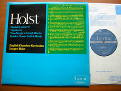 HOLST: DOUBLE CONCERTO / CAPRICCIO / GOLDEN GOOSE ballet music      HURWITZ / SILLITO / ENGLISH CHAMBER ORCHESTRA / IMOGEN HOLST    SRCS 44