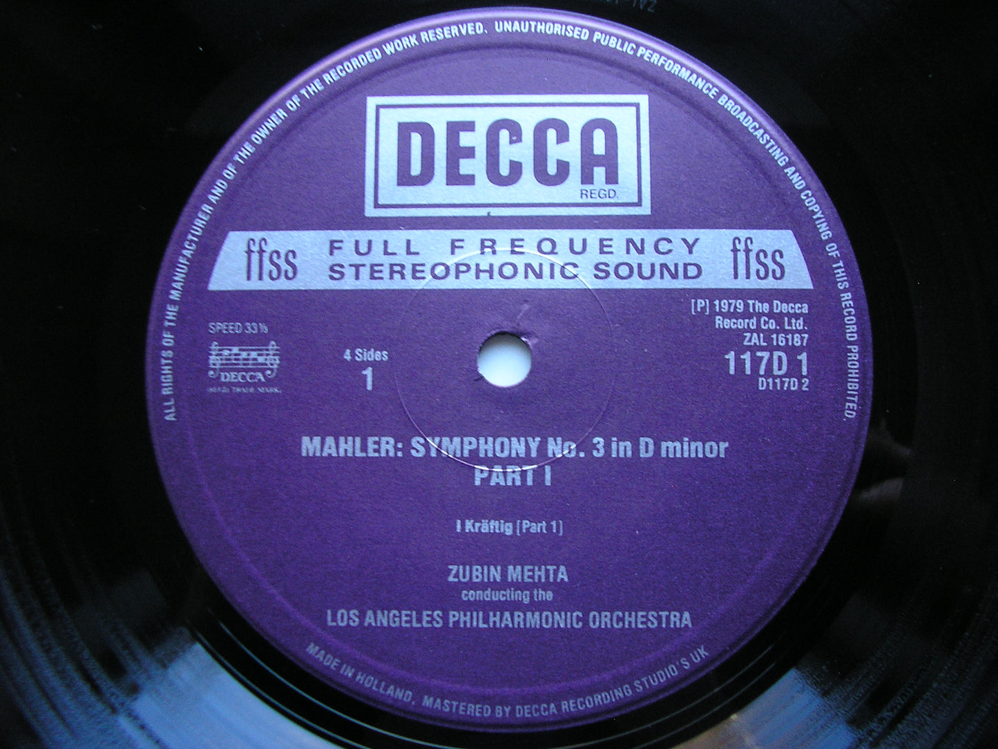 MAHLER: SYMPHONY No. 3     FORRESTER / LOS ANGELES PHILHARMONIC / MEHTA    D117D 2