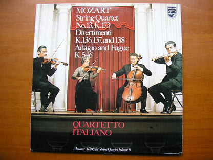 MOZART: STRING QUARTET No. 13 / DIVERTIMENTI K136 / 137 / 138 / ADAGIO & FUGUE K546       QUARTETTO ITALIANO      6500 645