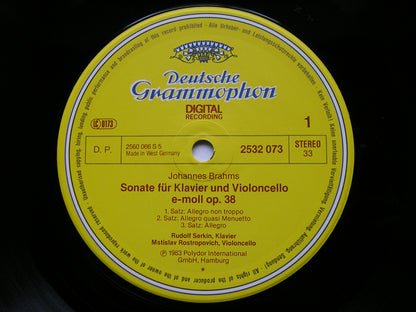 BRAHMS: THE CELLO SONATAS     MSTISLAV ROSTROPOVICH / RUDOLF SERKIN     2532 073