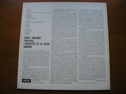 FAURE: PELLEAS & MELISANDE / MASQUES ET BERGAMASQUES       ANSERMET / SUISSE ROMANDE     SXL 2303