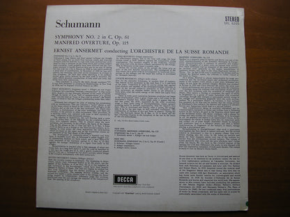 SXL 6205  SCHUMANN: SYMPHONY No. 2 / MANFRED OVERTURE     ANSERMET /SUISSE ROMANDE     ED2