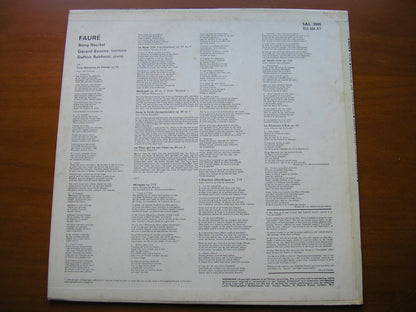 FAURE: SONGS      GERARD SOUZAY / DALTON BALDWIN     SAL 3505