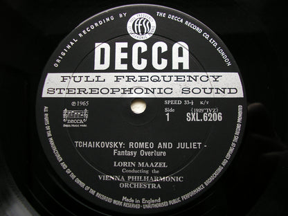 SXL 6206  TCHAIKOVSKY: ROMEO & JULIET / HAMLET       MAAZEL / VIENNA PHILHARMONIC     ED1