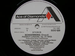 SCHOENBERG: PIERROT LUNAIRE SOLOISTS / LONDON SINFONIETTA / ATHERTON SDD 520