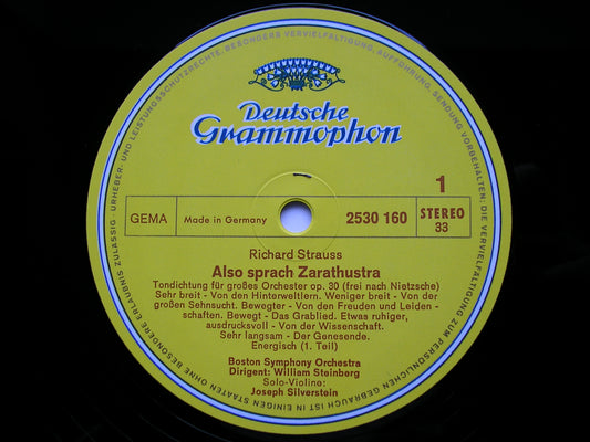STRAUSS: ALSO SPRACH ZARATHUSTRA     STEINBERG / BOSTON SYMPHONY     2530 160