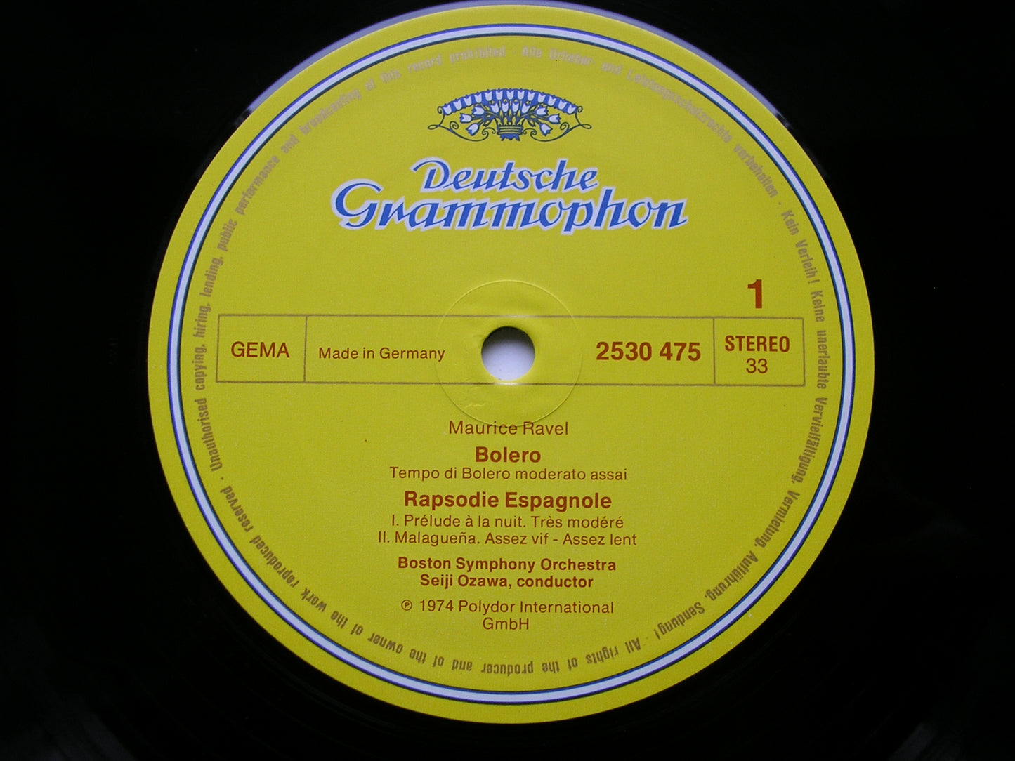 RAVEL: BOLERO / LA VALSE / RAPSODIE ESPAGNOLE       OZAWA / BOSTON SYMPHONY   2530 475