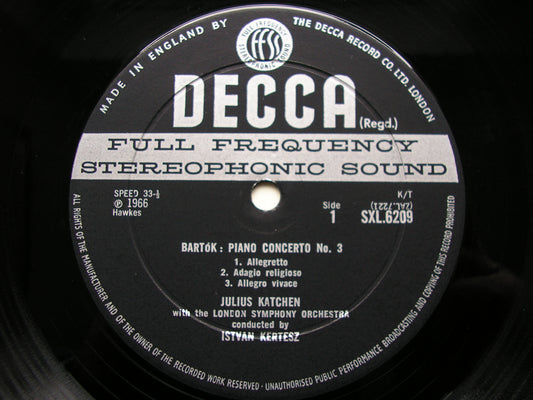 SXL 6209  BARTOK: PIANO CONCERTO No. 3 / RAVEL: PIANO CONCERTO in G      KATCHEN / LONDON SYMPHONY / KERTESZ     ED2