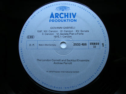 GABRIELI: CANZONI e SONATE  1597 - 1615      LONDON CORNETT & SACKBUT ENSEMBLE     2533 406