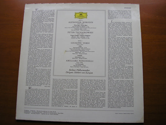 BALLETS FROM THE OPERA: VERDI / BORODIN / TCHAIKOVSKY / PONCHIELLI     KARAJAN / BERLIN PHILHARMONIC    2530 200