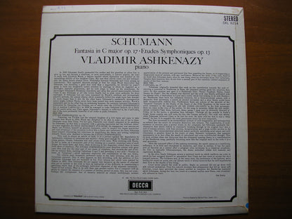 SXL 6214  SCHUMANN: FANTASIA in C / ETUDES SYMPHONIQUES      ASHKENAZY     ED1