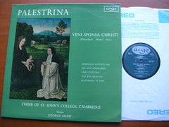 PALESTRINA: VENI SPONSA CHRISTI    CHOIR OF ST JOHN'S COLLEGE, CAMBRIDGE / GUEST    ZRG 578