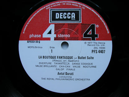 ROSSINI-RESPIGHI: LA BOUTIQUE FANTASQUE / ROSSINIANA SUITE      DORATI / ROYAL PHILHARMONIC      PFS 4407
