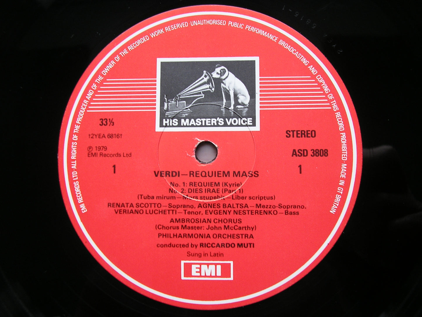 VERDI: REQUIEM  SCOTTO / BALTSA / LUCHETTI / NESTERENKO / PHILHARMONIA ORCHESTRA / MUTI     2LP    SLS 5185