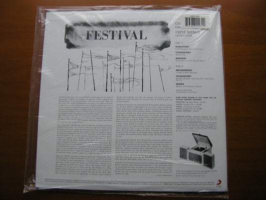 FESTIVAL OF RUSSIAN MUSIC: GLINKA / TCHAIKOVSKY / BORODIN / MOUSSORGSKY / KABALEVSKY       CHICAGO SYMPHONY / REINER     LSC 2423