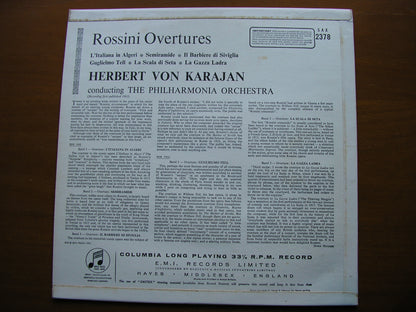 ROSSINI: SIX OVERTURES      KARAJAN / PHILHARMONIA      SAX 2378