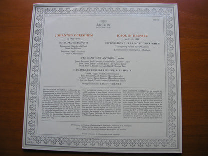JOSQUIN: DEPLORATION SUR LA MORT D'OCKEGHEM / OCKEGHEM: MISSA PRO DEFUNCTIS     PRO CANTIONE ANTIQUA / TURNER      2533 145