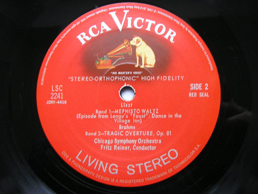 TCHAIKOVSKY: 1812 / LISZT: MEPHISTO WALTZ / BRAHMS: TRAGIC OVERTURE / MENDELSSOHN: FINGAL'S CAVE      REINER / CHICAGO SYMPHONY     LSC 2241