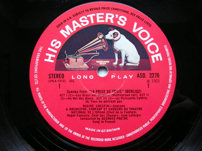 BERLIOZ: THE TROJANS excerpts     CRESPIN / CHAUVET / PARIS OPERA / PRETRE    2LP    SLS 771