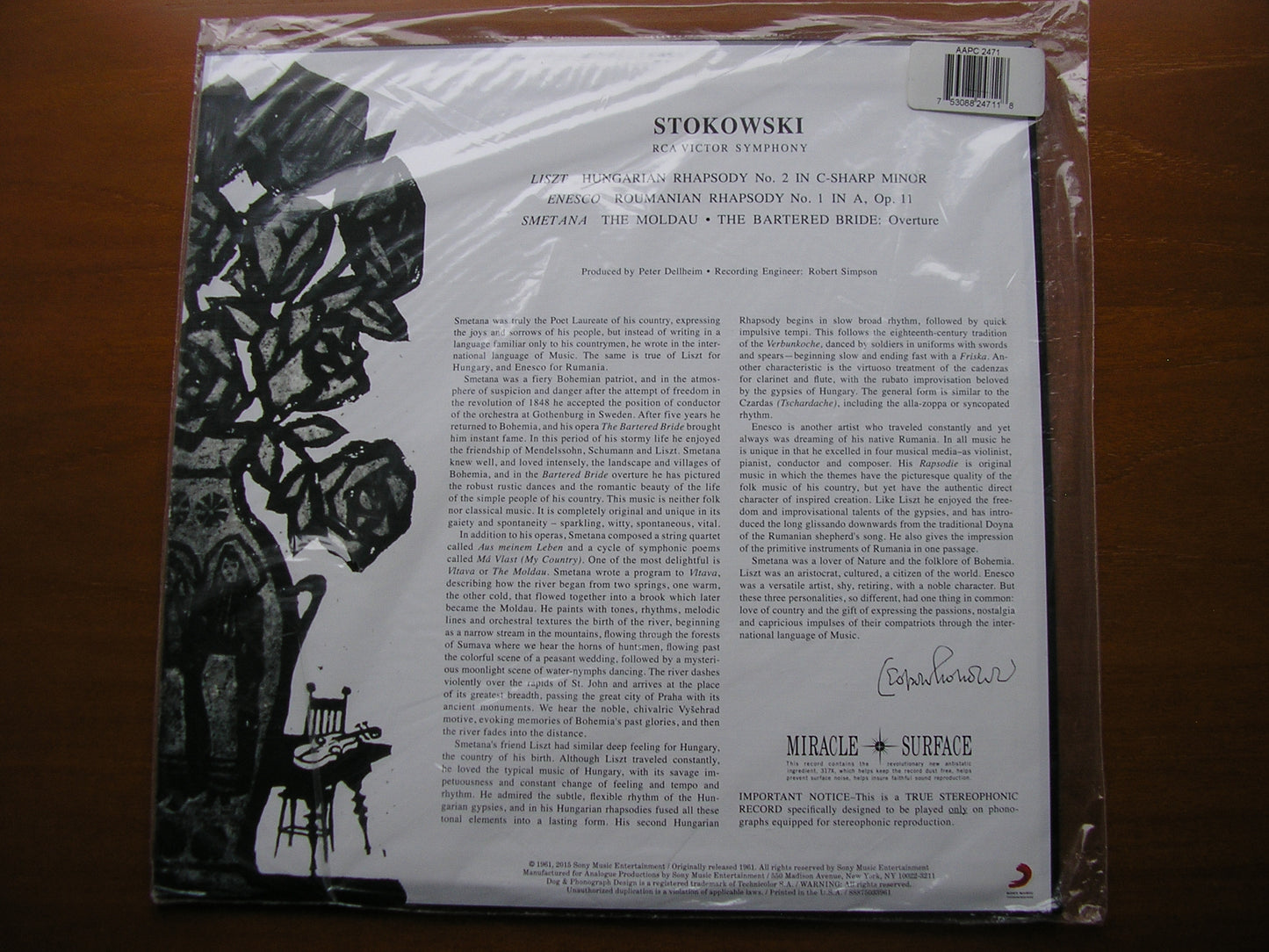 RHAPSODIES: ENESCO ROUMANIAN RHAPSODY / LISZT: HUNGARIAN RHAPSODY      STOKOWSKI / RCA VICTOR SYMPHONY     LSC 2471