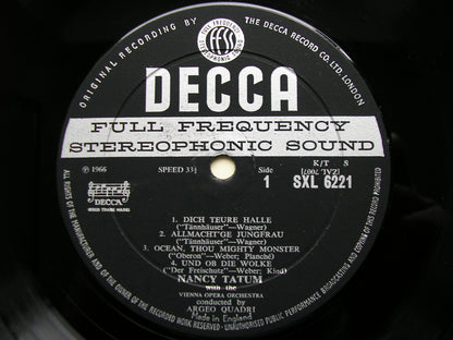 SXL 6221  NANCY TATUM SINGS OPERA ARIAS      VIENNA OPERA ORCHESTRA / QUADRI     ED1