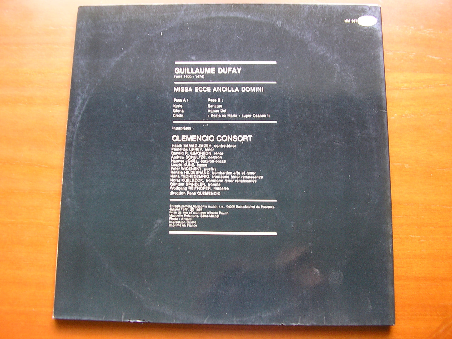 DUFAY: MISSA ECCE ANCILLA DOMINI      CLEMENCIC CONSORT / RENE CLEMENCIC     HM 997