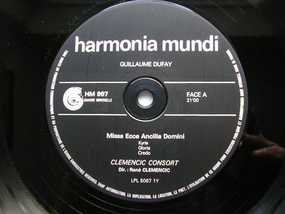 DUFAY: MISSA ECCE ANCILLA DOMINI      CLEMENCIC CONSORT / RENE CLEMENCIC     HM 997