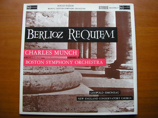 BERLIOZ: REQUIEM       SIMONEAU / BOSTON SYMPHONY ORCHESTRA / MUNCH     2LP     SB 2096/7