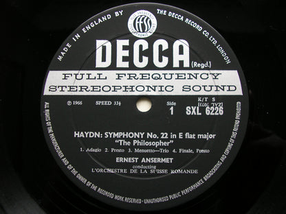 SXL 6226  HAYDN: SYMPHONIES Nos. 22 & 90      ANSERMET / SUISSE ROMANDE     ED2