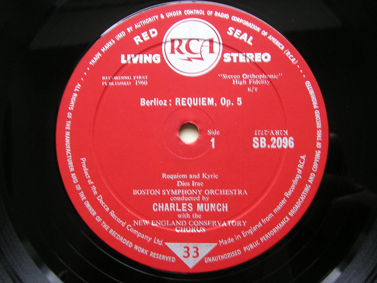 BERLIOZ: REQUIEM       SIMONEAU / BOSTON SYMPHONY ORCHESTRA / MUNCH     2LP     SB 2096/7
