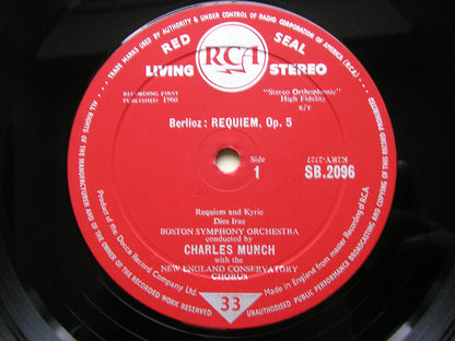 BERLIOZ: REQUIEM       SIMONEAU / BOSTON SYMPHONY ORCHESTRA / MUNCH     2LP     SB 2096/7