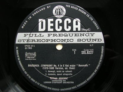 SXL 6227  BRUCKNER: SYMPHONY No. 4 'Romantic'      KERTESZ / LONDON SYMPHONY     ED2