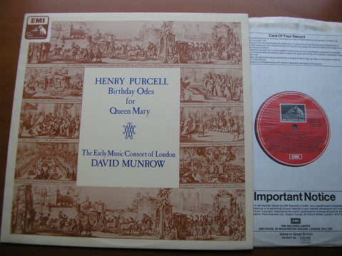 PURCELL: BIRTHDAY ODES FOR QUEEN MARY    SOLOISTS / THE EARLY MUSIC CONSORT OF LONDON / MUNROW     ASD 3166