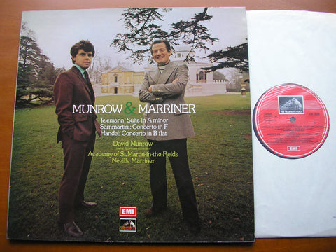 TELEMANN / SAMMARTINI / HANDEL: SUITE / TWO CONCERTOS     DAVID MUNROW / ASMIF / NEVILLE MARRINER     ASD 3028